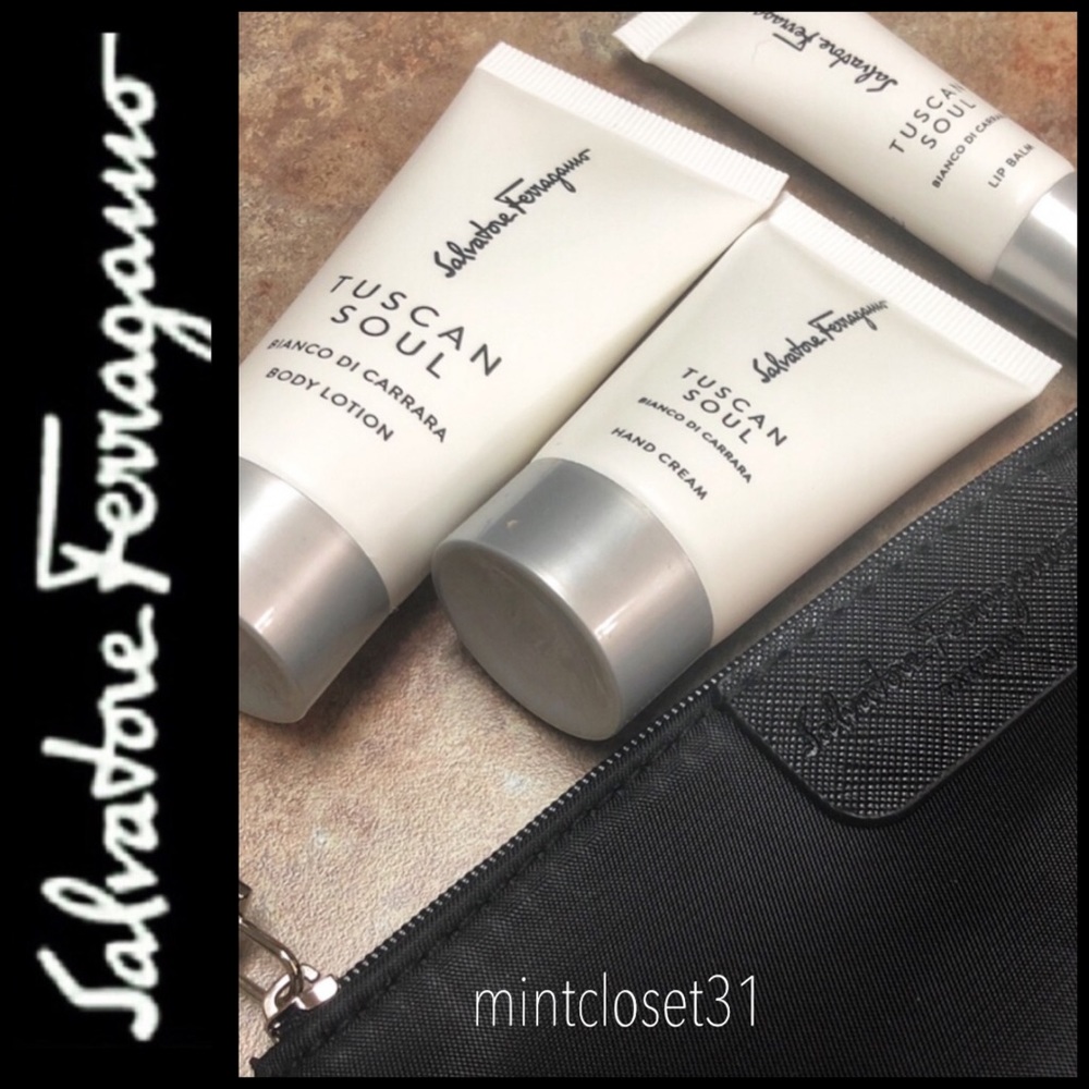 🆕 Ferragamo Cosmetics & Pouch Bag - Picture 2 of 9